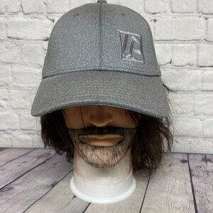 Baseball Hat Cap Stretch Fit Gray Precise Embroidered AJM A-Flex Polyester